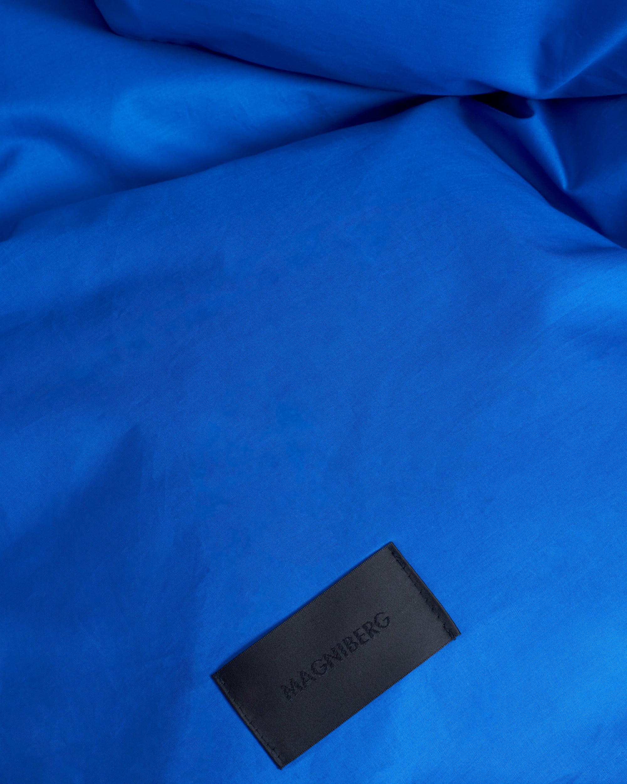 Mother fitted sheet | Italian blue Poplin